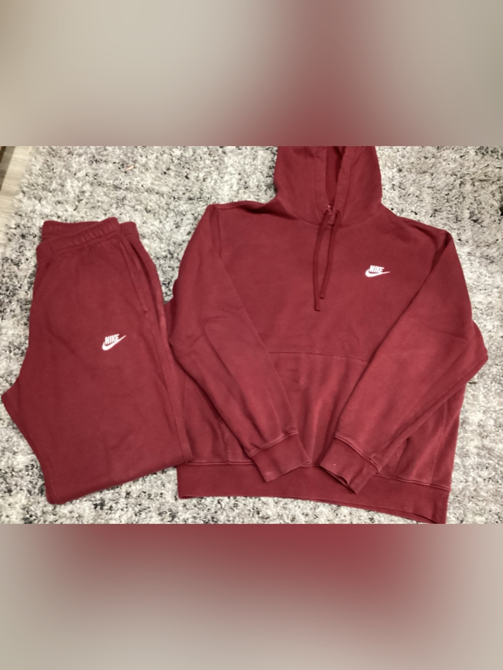 Nike Kids Burgundy Hoodie & Joggers Set